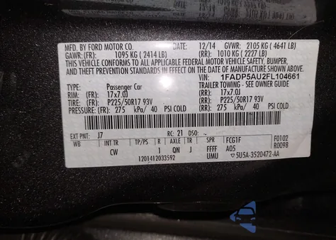 2015 Ford C-Max Hybrid Se z USA, uszkodzony, nr VIN 1FADP5AU2FL104661